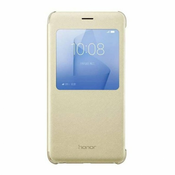Huawei preklopna torbica S-View za Huawei Honor 8 zlata z okenčkom