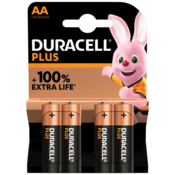 Duracell Baterija alkalna, AA, 1,5 V, blister 4 kom. - Mignon AA B4