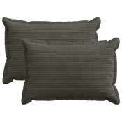 vidaXL Prevleka za blazino 2 kos HOUTEN Antracit 30 x 50 cm korduroy