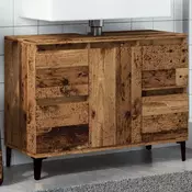 Vidaxl vidaXL Omarica za umivalnik, starinski les, 80x33x60 cm