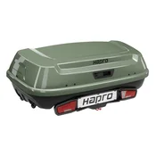 Towbar-mounted cargo box Hapro Boxer Hexagon L (420 l, green)