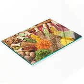 shumee Elegantna in trpežna steklena tabla z barvitim potiskom začimb 80x52 cm