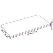 Zidna uzglavlja 12 pcs 60 x 30 cm Crna tkanina