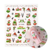 Samolepilne nalepke za nohte Božični Grinch JO-2580