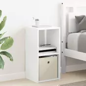 vidaXL Nočna omarica Bela 30,5 x 27 x 59,5 cm Konstruiran les