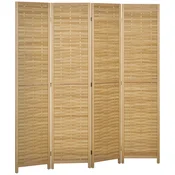 HOMCOM HOMCOM paravan bambus 160D x 1,8Š x 170V cm naravni les, (5000235535)