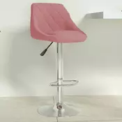 Vidaxl vidaXL Roza žametni barski stol