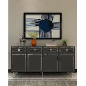 HANAH HOME Komoda Belly KB150 Anthracite Silver