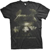 Metallica Majica Master Of Puppets Distressed Unisex Black M
