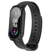 Ovitek z zaščito zaslona Techsuit Defense360 Pro za Xiaomi Mi Band 4/5/5 NFC/6/6 NFC - črn