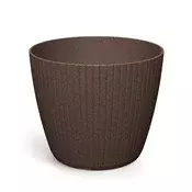 Prosperplast Saksija Lamia Eco Wood M400W, Okrugla, Braon