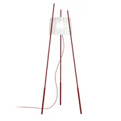 kdln Stojna svetilka Tyla, rdeča, višina 165 cm, dimmer - Dnevna soba/jedilnica - Dizajn - rdeča, prosojna - Kovina