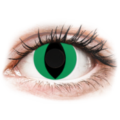 CRAZY LENS - Cat Eye Green - dnevne leče brez dioptrije