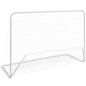Vidaxl Nogometni gol z mrežo jeklo
