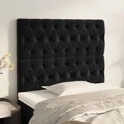 Vidaxl vidaXL Vzglavja za posteljo, 2 kosa, črna, 100x7x78/88 cm, žamet