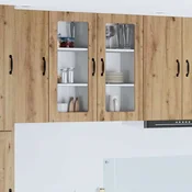 vidaXL Stenska kuhinjska omarica 2 pcs Umetni hrast 40 x 31 x 80 cm