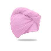 Hitro sušeči turban za lase iz frotirja, roza