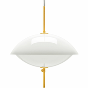 Viseća lampa CLAM, 55 cm, bijela/mjed, Fritz Hansen