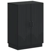 vidaXL Omara za čevlje HOORN 59,5 x 39,5 x 87 cm Inženirski les Črna