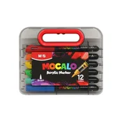 Akrilni marker M&G MOCALO, s čopičem - komplet 12 barv
