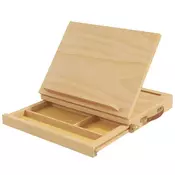 Homestar Zložljiva stojalo miza z predalom 335x26x26 cm naravna