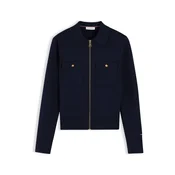 Tommy Hilfiger Pletena jopica WW0WW51415 Mornarsko modra Regular Fit