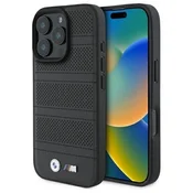 slomart Etui BMW M Perforated And Stitched Line MagSafe za iPhone 16 Pro Max - črno