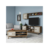 Hanah Home Set namestaja za dnevnu sobu Aila - orah, krem