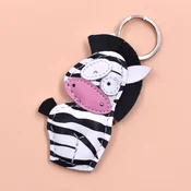 Kožni privezak za ključeve zebra - 109