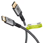 Goobay DisplayPort na DisplayPort 1.4 2m 8K DSC 32,4 Gbit/s pozlačen kabel