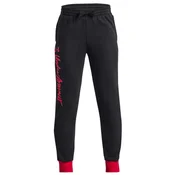 Under Armour UA Rival Fleece Script Otroški spodnji del trenirke 821647 Črna