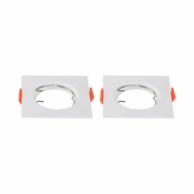 V-TAC Okvirji za reflektorje GU10/GU5.3, kvadratni, beli, pak. 2 kosa