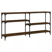 Konzolni stol boja smedeg hrasta 160x29x75 cm konstruirano drvo