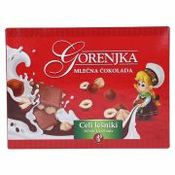 MLEČNA ČOKOLADA CELI LEŠNIKI, GORENJKA, 450G