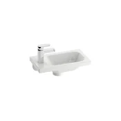 Ravak XJGL1100000 - Viseči umivalnik CHROME 40 x 22 cm iz litega marmorja/bela