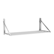 Stenska polica - zložljiva - v obliki cevi - 100 x 45 cm - 40 kg - nerjaveče jeklo
