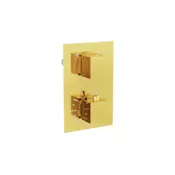 Mexen Cube termostatska dvovhodna pipa za kad in prho, zlata - 77502-50