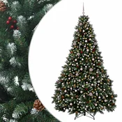 Vidaxl Umetno božično drevesce, zeleno, z bučkami 300 cm 300 LED