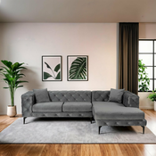 ATELIER DEL SOFA Ugaona garnitura Como Eco Right Anthracite Black