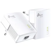 TP-Link AV1000 Powerline Starter Kit, Broadcom, 1 Gigabit Port, 1000Mbps Powerline, HomePlug AV, New PLC Utility,Twin Pack, Patented Power - Saving Mode - automatically reduces power consumption by up to 85%