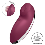 Satisfyer Tap & Climax 2 - 2v1 stimulacija klitorisa in vibrator (rdeča)