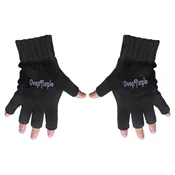 Rokavice brez prstov DEEP PURPLE - LOGO - RAZAMATAZ - črne - FG075