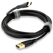 Kabel QED - Connect QE8187, USB-C/USB-A, 1.5m, crni
