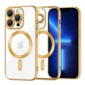 Ovitek Techsuit Luxury Crystal MagSafe za iPhone 13 Pro Max - zlat