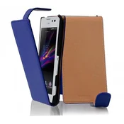 Cadorabo Cadorabo Ohišje, združljivo z Sony Xperia C v mornarsko modra - Zaščitni ovitek v obliki flipa iz teksturiranega umetnega usnja, (20565076)