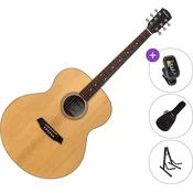 Pasadena PJ-250 Open Pore SET Open Pore Natural Akustična kitara Jumbo
