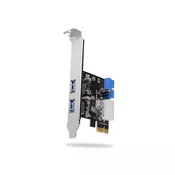 AXAGON Kontroler PCI-Express na 4 x USB 3.2 (2xfront + 2xinternal)