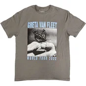 Greta Van Fleet World Tour Butterfly Charcoal Grey XL Majica