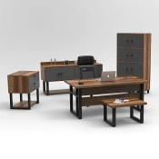 Hanah Home Kancelarijski set Braon-Antracit