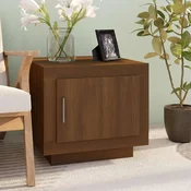 Vidaxl Klubska mizica rjavi hrast 51x50x45 cm konstruiran les